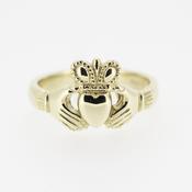 LADIES 14CT YELLOW GOLD CLADDAGH RING
