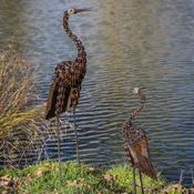 Handmade Twist Metal Heron