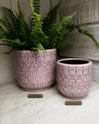 Vintage Lilac Daisy Pot (Medium - D 11 x H 10 cm) image