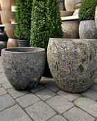 Melbourne Terrazzo Lava Pot Brown - Large (D50cm × H42cm)