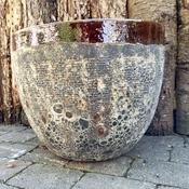 Melbourne Lava Pot With Brown Rim image