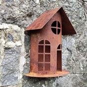 Rustic Metal Wall Birdhouse Small