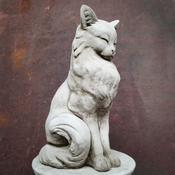 Content Cat Garden Ornament