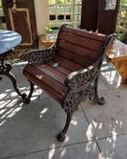 Cast-Iron Garden Chair with Wooden Seat image