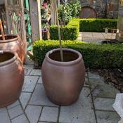Ceramic Jar - Burned Finish (Small D54cm × H60cm)