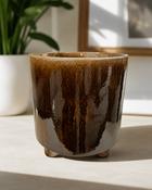 Ceramic Cylinder Pot - Brown (D 27 x H 28 cm) image