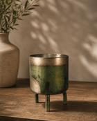 Tealight Holder Dobra Green (10 x 10 x 12.5 cm) image