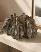Ceramic 7 Pods Vase Gray-Brown (D 28 x H 14 cm)