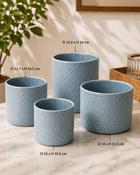 Ceramic Pot Amira - Blue (D 11.7 x H 10.5 cm) image