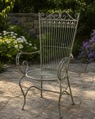 Metal Chair Brown Green (W 63 x D 54 x H 117 cm)