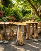 Wooden Mushroom (H100cm × W45cm) image