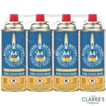 Butane Gas Cartridges 4 Pack Portable Power Propane Mixture