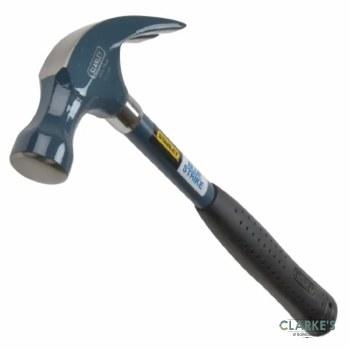 Stanley Blue Strike Claw Hammer, Curved Steel Head, Grip