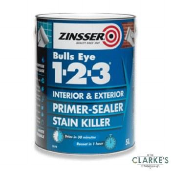 Zinsser Bulls Eye 1-2-3 Primer-Sealer 1 Litre Interior & Exterior Stain Killer