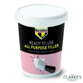 Bartoline Ready Mixed All Purpose Filler 600g - Dries white, Easy to sand, Interior and exterior