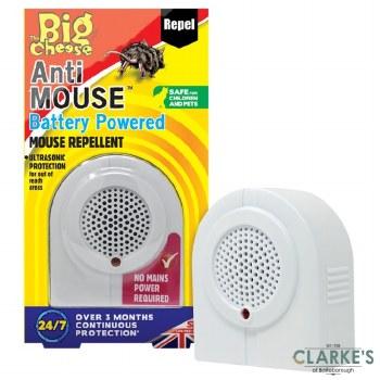 Big Cheese Anti Mouse Battery Powered Mouse Repellent | Ultrasonic Protection | Safe for Children and Pets | Continuous Protection