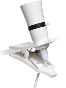 Clip On Light White 60W B22 5A 250V Clip Cord Bulb Holder