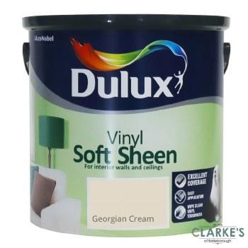 Dulux Soft Sheen Paint Georgian Cream Size 2.5 Litre | Excellent Coverage, Easy Application, Wipe Clean Finish