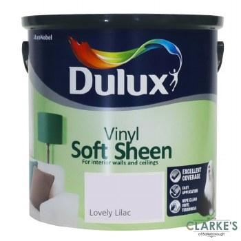 Dulux Soft Sheen Lovely Lilac Paint - Size 2.5 Litre - Excellent Coverage, Easy Application, Wipe Clean