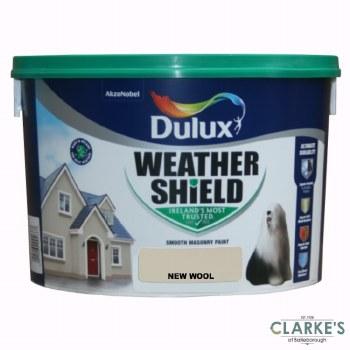 Dulux Weathershield Masonry Paint New Wool 10L - Exterior Use, Ultimate Durability