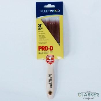 Fleetwood PRO-D Paint Brush Size 3" - Smooth Finish, Cutting Edges, Comfortable Handle