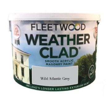 Fleetwood Weatherclad Masonry Paint Atlantic Grey Size 10 Ltr Matt Finish