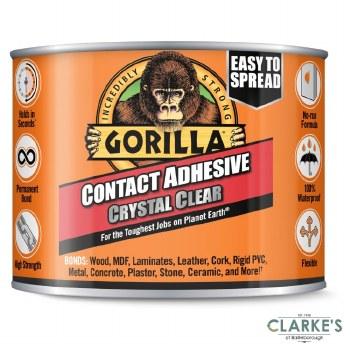 Gorilla Contact Adhesive Crystal Clear 200ml - Waterproof, Fast-drying, Permanent Bond, Easy to Spread