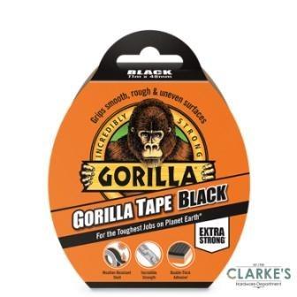 Gorilla Black Duct Tape, Extra Strong, Grips smooth, rough & uneven surfaces, 11m x 48mm