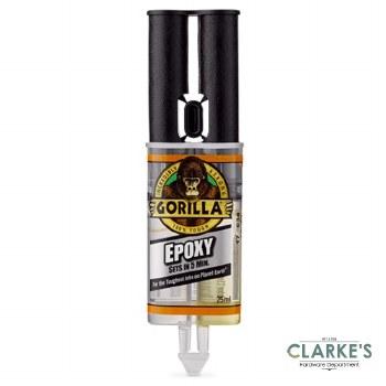 Gorilla Epoxy Glue 25ml | 5 Min Set | Permanent, Strong, Durable | Bonds to Metal, Ceramic, Glass, Plastic, Wood