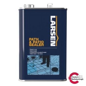 Larsen Path & Patio Sealer 5L - Water-based Clear Seal for Paving, Driveways - Protects from Oil, Petrol & Water, Reduces Moss & Fungal Growth, Easy to Apply