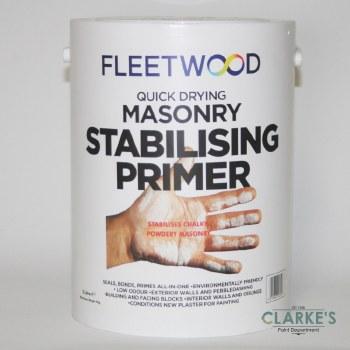 Fleetwood Quick Drying Masonry Stabilising Primer | Size 2.5 Litre | Low Odour | Exterior & Interior Walls