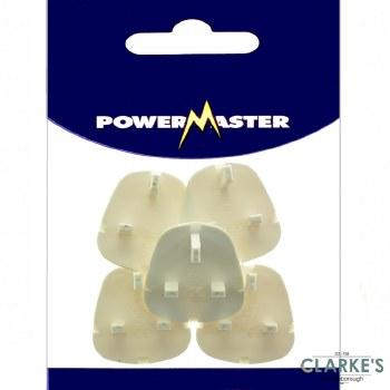 Child Safety Socket Blanks 5 Pack White Powermaster