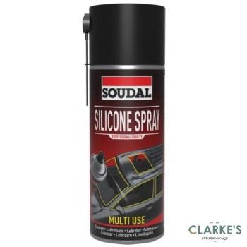 Soudal Silicone Spray 400ml Aerosol Lubricant Anti-adhesive High Temperature Resistance for Plastic Rubber Synthetic Parts