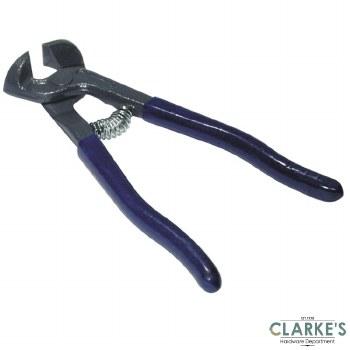 Vitrex Tile Nipper with Tungsten carbide jaws for cutting and shaping wall tiles. Features: Blue handle, Spring, Pliers