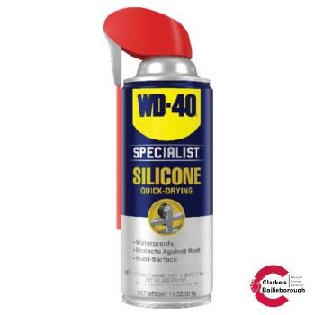 WD-40 Specialist Silicone Lubricant Spray 400ml - Waterproof, Rust Protection, Quick-Drying, High Performance with Smart Straw