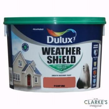 Dulux Weather Shield Foxfire Masonry Paint 10L - Smooth Exterior