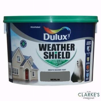 Dulux Weathershield Masonry Paint Merlin 10L - Smooth Exterior Paint