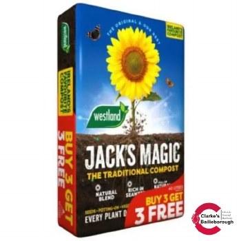 Westland Jack's Magic All Purpose Compost 40L - Peat-based, Natural Nutrients, Seaweed Enriched, Moisture Retention, Root Growth Support, Sunflower, Buy 3 Get 3 Free
