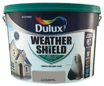 Dulux Weathershield Masonry Paint Goosewing 10L Opaque Exterior Use