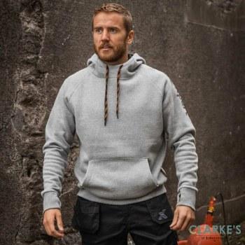 Xpert Pro Pullover Hoodie Grey Marl Size S - Raglan Sleeves, Phone Pocket, Thumb Holes, Adjustable Hood, Reflective Details