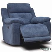 Ancona recliner armchair blue