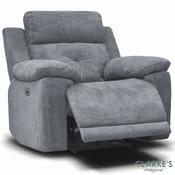 Ancona recliner armchair grey