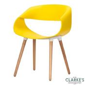 Celine Ribbon Curl Yellow Chair