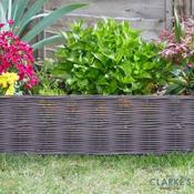 DecorEdge Rattan Effect Garden / Lawn Edging 35cm Brown