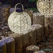 Damasquette Garden Solar Lantern Cream