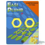 Easi Plumb 1/2" Brass Compression Nuts &amp; Olives 2 Pieces