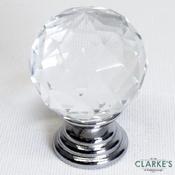 Crystal Round Knob 30mm