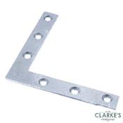 Perry Corner Plates Zinc Plated 100mm Pack of 10