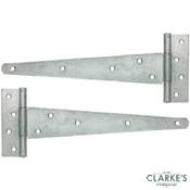 Perry Galvanised Weighty Tee Hinge Pair 8"