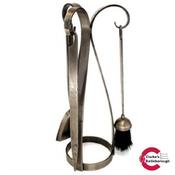 Antique Pewter Curved Companion Set